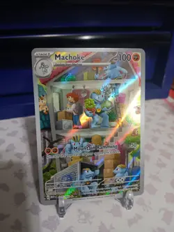 Pokemon TCG Machoke SV: Scarlet & Violet 151 177/165 IR Holo - Image 1