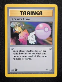 Sabrina's Gaze 125/132 Gym Heroes Pokemon NM 1st Edition - Image 1