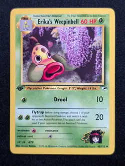 Erika's Weepinbell 48/132 Gym Heroes Pokemon NM 1st Edition - Image 1