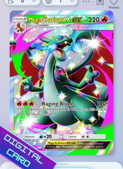 Pokemon TCG POCKET - Mega Charizard X Shiny 2⭐, Mega Shine, English - Image 1