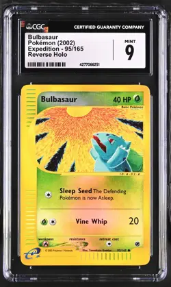 Pokemon Bulbasaur Expedition Reverse Holo #95 CGC 9 MINT - Image 1