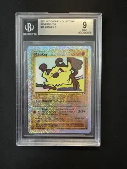 Pokemon TCG Mankey 81/110 WOTC Legendary Collection Reverse Holo Foil BGS 9 - Image 1