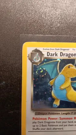 Dark Dragonite 5/82 Team Rocket Holographic Rare LP-MP w/Beautiful Swirl - Image 4