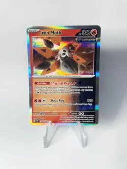 Pokemon TCG Iron Moth 028/182 Regular Holo Rare - Paradox Rift - Image 1