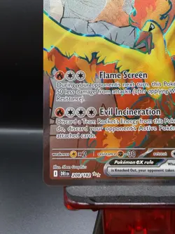 Team Rockets Moltres EX English Full Art 208/182 SV10 Destined Rivals Pokemon NM - Image 5