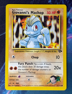 Giovanni's Machop (VLP) - Gym Challenge - Common - 72/132 - Vintage Pokemon WOTC - Image 1