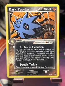 Dark Pupitar - 040/109 40/109 Team Rocket Returns Pokemon TCG LP Normal - Image 1