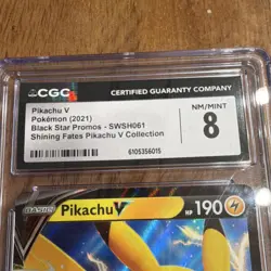 The Pokemon Company Pikachu V SWSH061 Sword & Shield Promo Holo CGC 8 2021 - Image 2