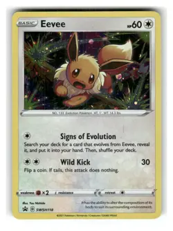 Eevee SWSH118 Holo Promo Sword & Shield Promo Pokemon Lightly Played - Image 1