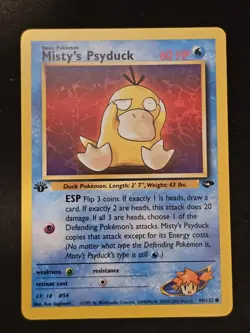 Pokemon Misty's Psyduck 90 Gym Challenge 1st Ed Mint Near Mint - Image 1
