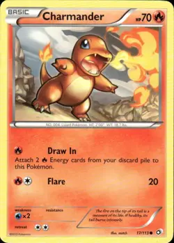 CHARMANDER 17/113 LEGENDARY TREASURES COMMON POKEMON - Image 1