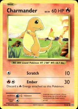 CHARMANDER 9/108 EVOLUTIONS COMMON POKEMON MITSUHIRO ARITA - Image 1