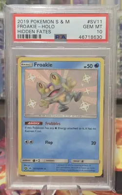 Pokemon Sun & Moon Hidden Fates Shiny Froakie SV11/SV94 | PSA 10 Gem Mint Graded - Image 1