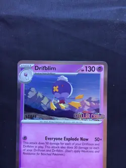 Pokemon: Stellar Crown Staff Prerelease Promo: Drifblim 135 - Image 2