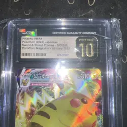 CGC 10 PRISTINE Pikachu VMAX 265/S-P 2022 Pokemon Japanese CoroCoro Magazine - Image 4