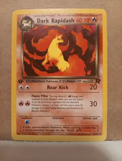 Pokemon Dark Rapidash 1st Edition Uncommon Team Rocket 44/82 - Image 1