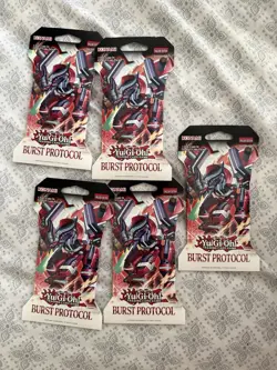 Yu-Gi-Oh! Burst Protocol 1st Edition Booster Exclusive Packs 5x Sealed Konami - Image 1