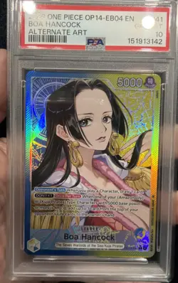 One Piece Boa Hancock OP14-041 Alternate Art Foil Leader EN PSA 10 - Image 1