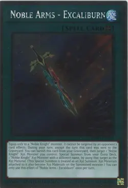 Yugioh Noble Arms - Excaliburn NKRT-EN023 Platinum Rare Edition NM - Image 1