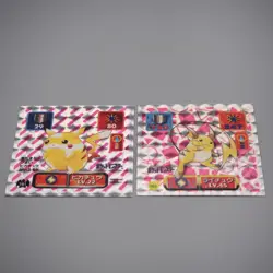 Pokemon Card AMADA Sticker Seal Pikachu Raichu Silver NM-EX Japanese r809 - Image 2