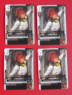 4 x Gundam Card Game Suletta Mercury ST01-011 C - Image 1