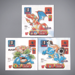 Pokemon Card AMADA Sticker Seal Charizard Blastoise Venusaur NM-EX Japanese r808 - Image 1