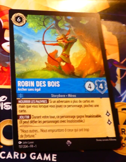 LORCANA TRADING CARD GAME DISNEY CHAPITRE 1 CARTE SUPER ROBIN DES 157/204 FR NM - Image 1