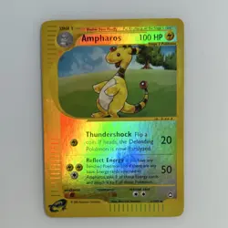 Pokemon Ampharos 001/147 Aquapolis Reverse Holo Rare 100 HP English - Image 1