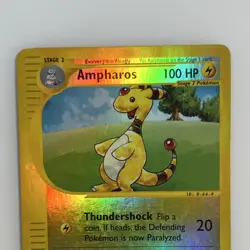 Pokemon Ampharos 001/147 Aquapolis Reverse Holo Rare 100 HP English - Image 2