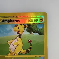 Pokemon Ampharos 001/147 Aquapolis Reverse Holo Rare 100 HP English - Image 4
