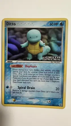 Pokemon - Ditto (Squirtle) 64/113 EX Delta Species - Holo - NM - Image 1