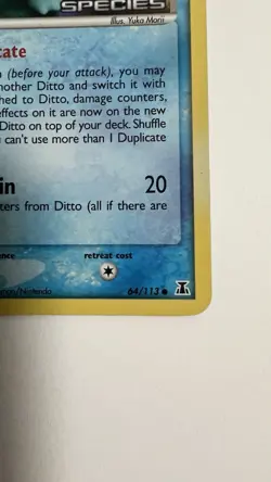 Pokemon - Ditto (Squirtle) 64/113 EX Delta Species - Holo - NM - Image 3