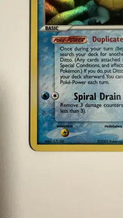 Pokemon - Ditto (Squirtle) 64/113 EX Delta Species - Holo - NM - Image 4