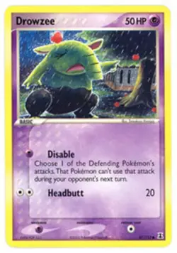 1x Drowzee - 67/113 - Common Lightly Played Pokemon EX - Delta Species - Image 1