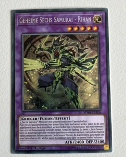 Yu-Gi-Oh! SPWA-DE006 Geheime Sechs Samurai - Rihan Secret Rare NM 1st - Image 1