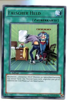 Yu-Gi-Oh! Falscher Held Rare LCGX-DE093 - Image 1