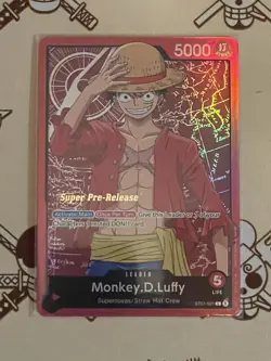 Monkey.D.Luffy (001) - Super Pre-Release Starter Deck 1: Straw Hat Crew (ST-01 ) - Image 2