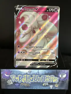 Pokemon Card Alcremie V 064/072 Full Art Shining Fates Holo Ultra Rare NM - Image 1