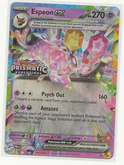 Pokemon TCG Espeon EX 034/131 STAMPED PROMO Card Prismatic Evolutions - Image 1