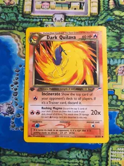 Pokemon Card - Dark Quilava Neo Destiny 39/105 Uncommon 1st Edition Nm-Lp - Image 1