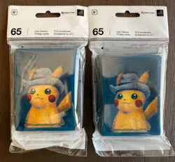 Lot of (11) Pokemon Center × Van Gogh Museum Card Sleeve Packs SEALED w/ Pikachu - Image 2
