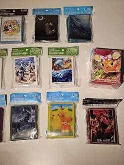 LOT OF 14! (973 SLEEVES!) Pokemon Center Japan 63 Card Sleeves DECK BOX US! NEW! - Image 4