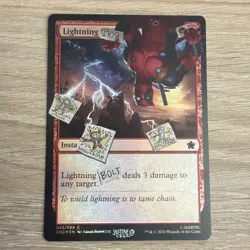 Lightning Bolt (042) Secret Lair Drop MTG Foil Near Mint (Deadpool) - Image 1