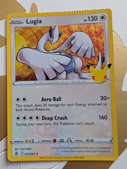 Pokemon TCG Lugia Celebrations Holo Rare Card 022/025 Sealing Defect - Image 1