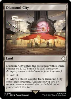 Diamond City 0147 MTG PIP Fallout Rare NP - Image 1