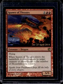 MtG Spawn of Thraxes Foil Promo - Image 1