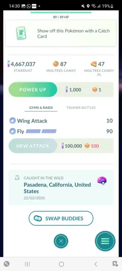 Pokemon Go Legendary Galerian Moltres ( Normal ) - Image 2