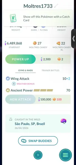 Pokemon Go Legendary Galerian Moltres ( Normal ) - Image 2