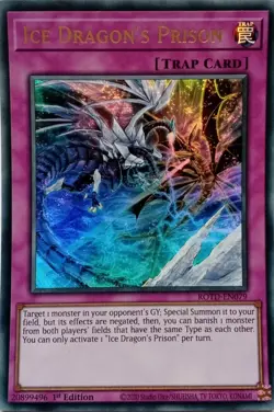 ROTD-EN079 ICE DRAGON'S PRISON ULTRA RARE 1ST EDITION YuGiOh CARD - Image 1