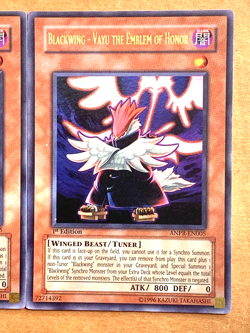 yugioh 3X Blackwing - Vayu Emblem of Honor ANPR-EN005 1st Ed Ultra Lightlyplayed - Image 5
